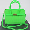 Neon Green Rhinestone Handle Bag