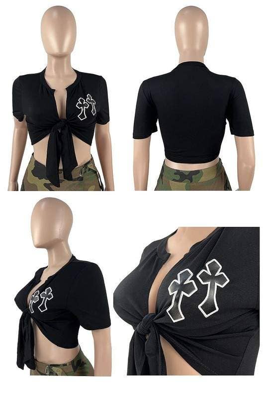 Tie Knot Crop Tee
