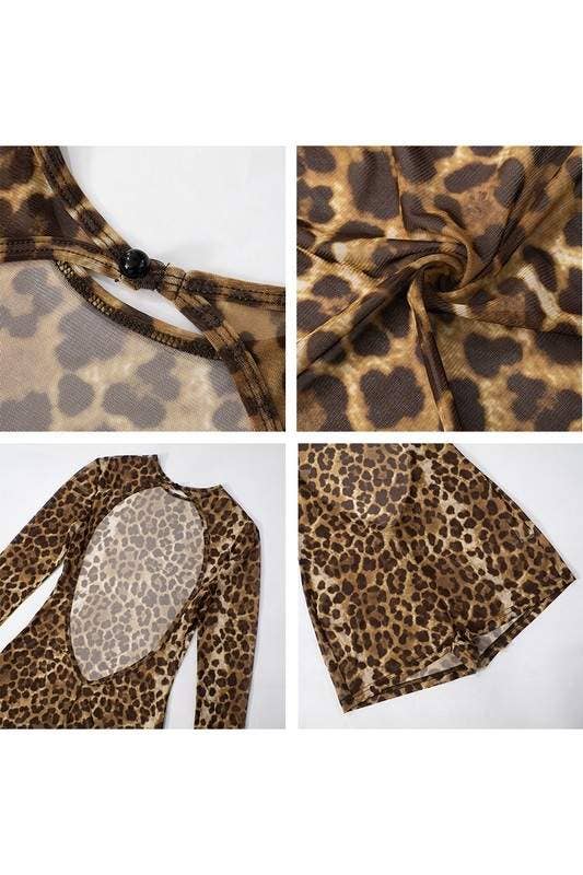 Leopard Sheer Romper