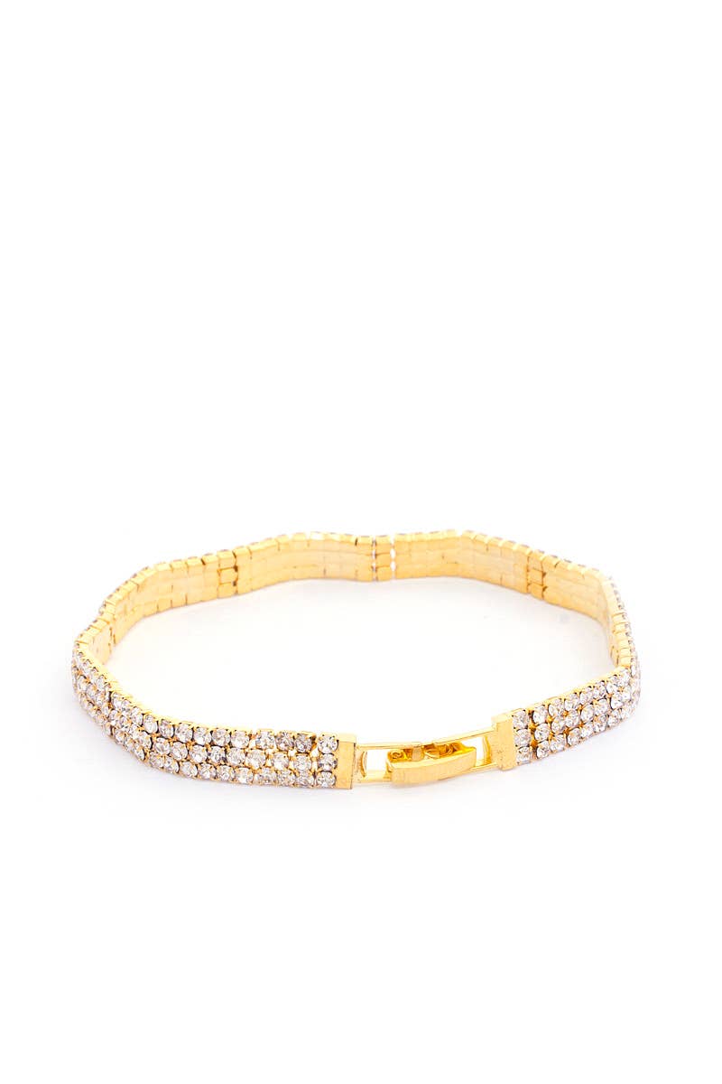 WAVY RHINESTONE BRACELET