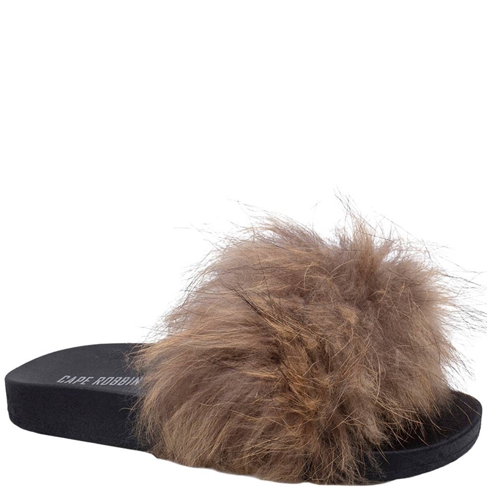 Furry Slide Sandal