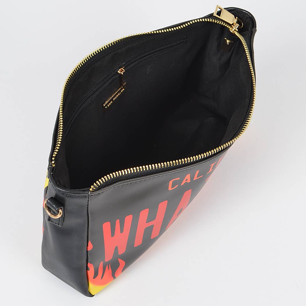 Licence Plate Printed Cross Body Bag