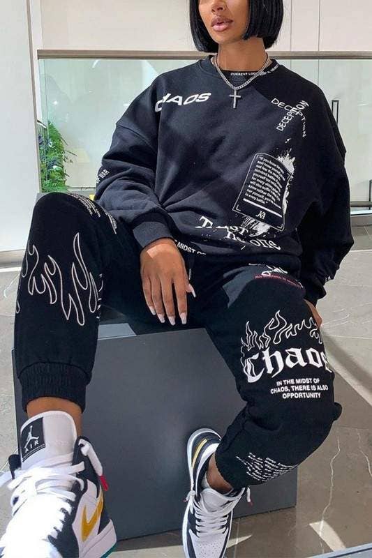 Graphic Tracksuit Set