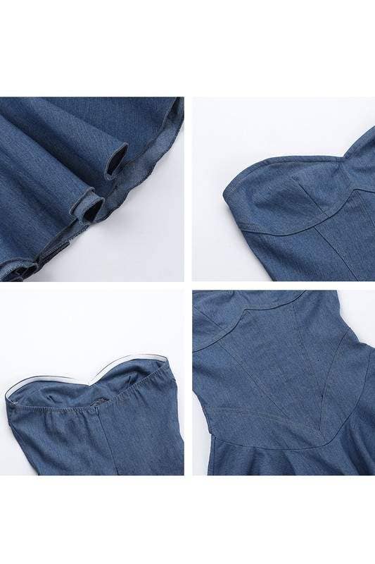 Strapless Denim Dress
