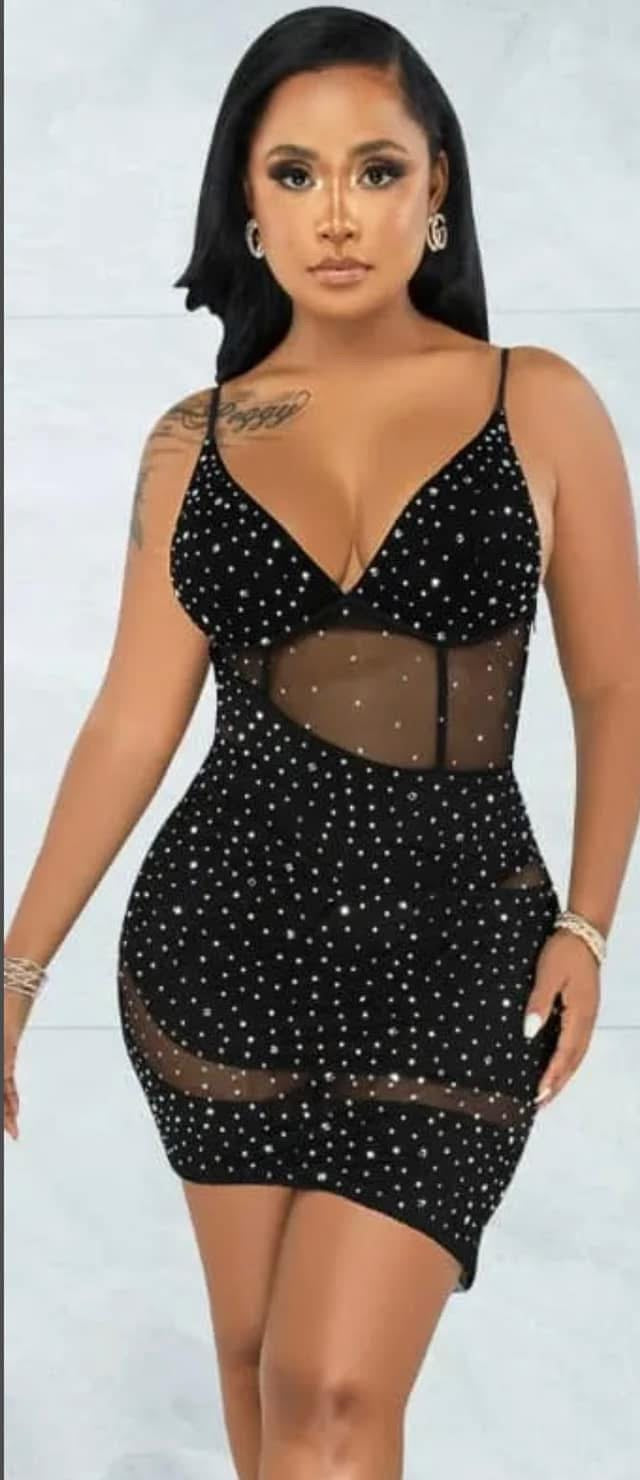 Strapped Sparkle Bodycon Dress