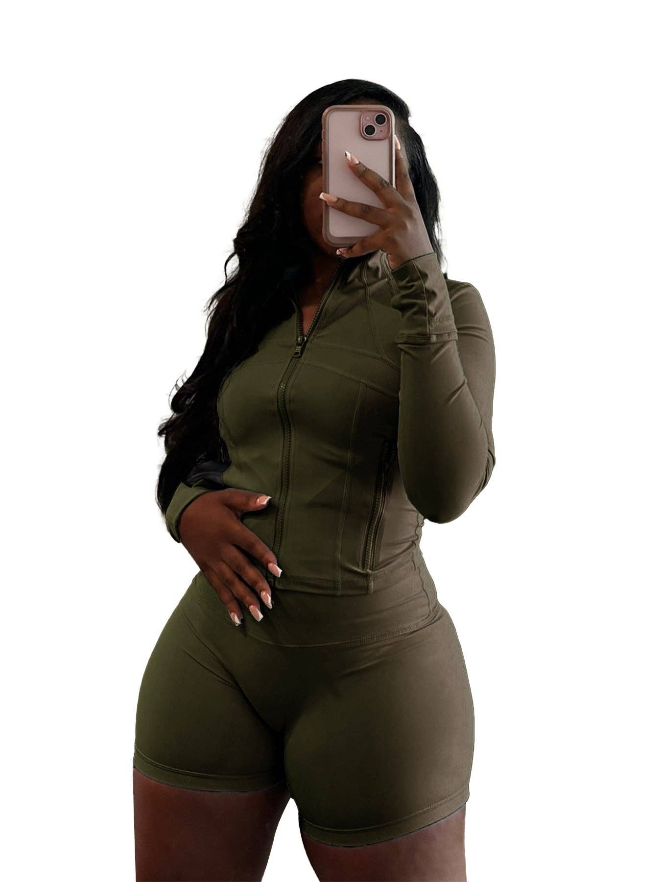 Body Jacket & Biker Shorts Set