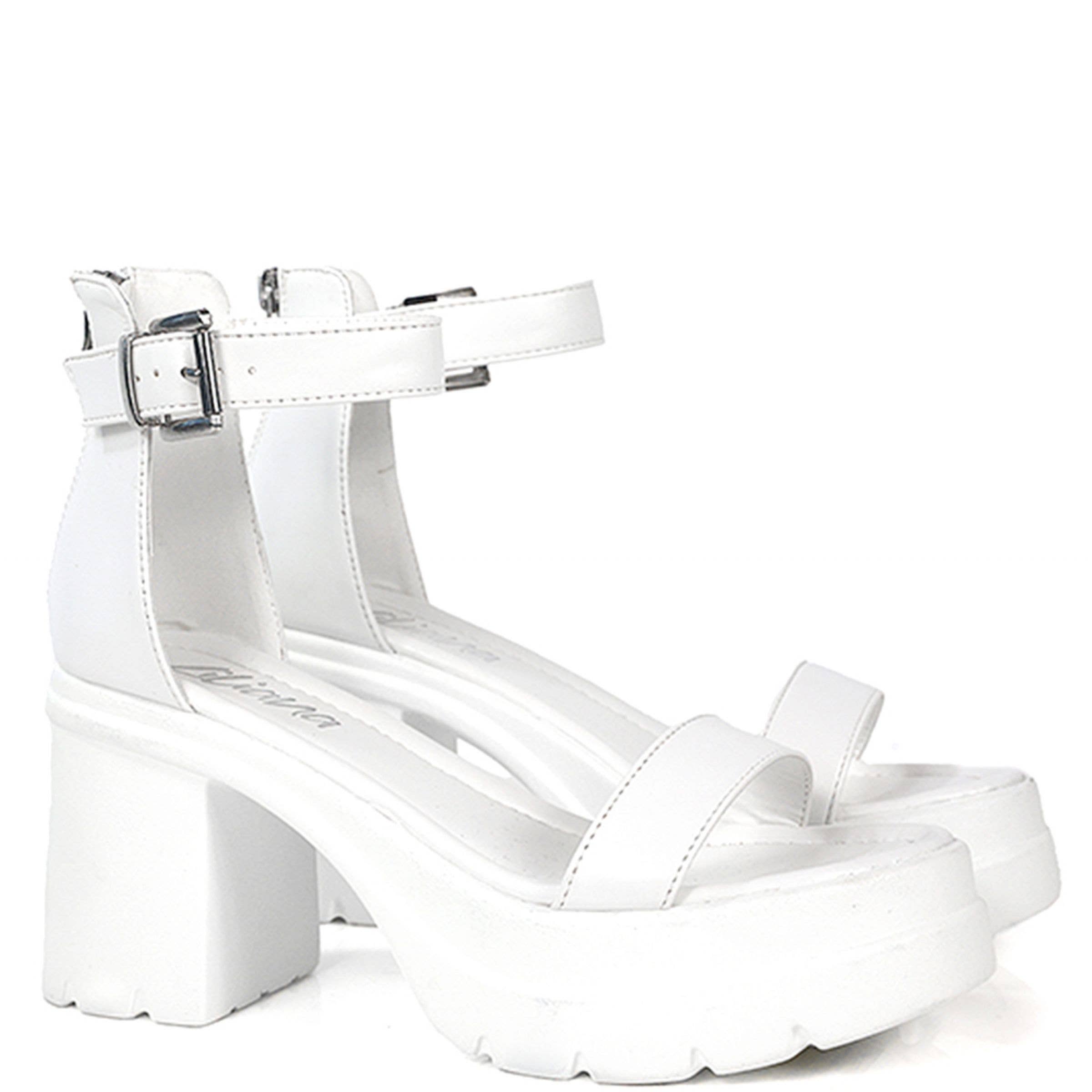 White Platform Heel