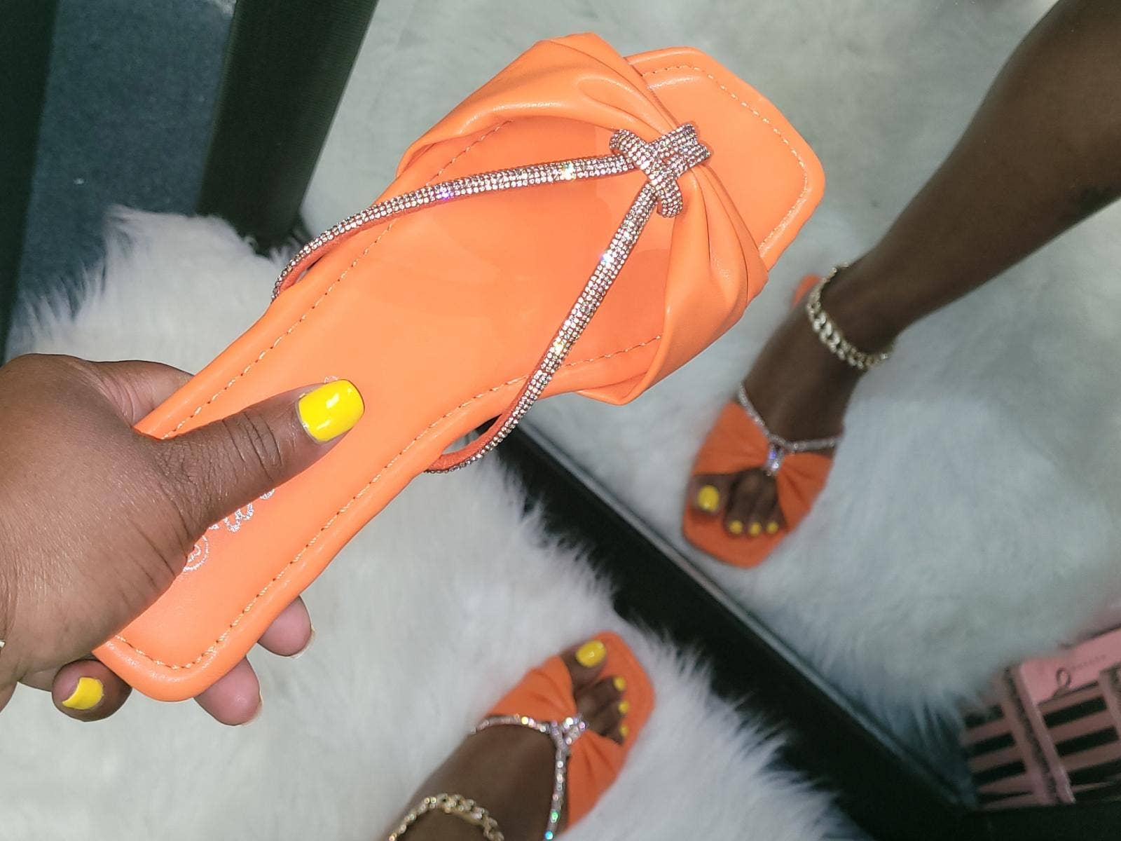 Orange Bling Sandal