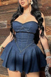 Strapless Denim Dress