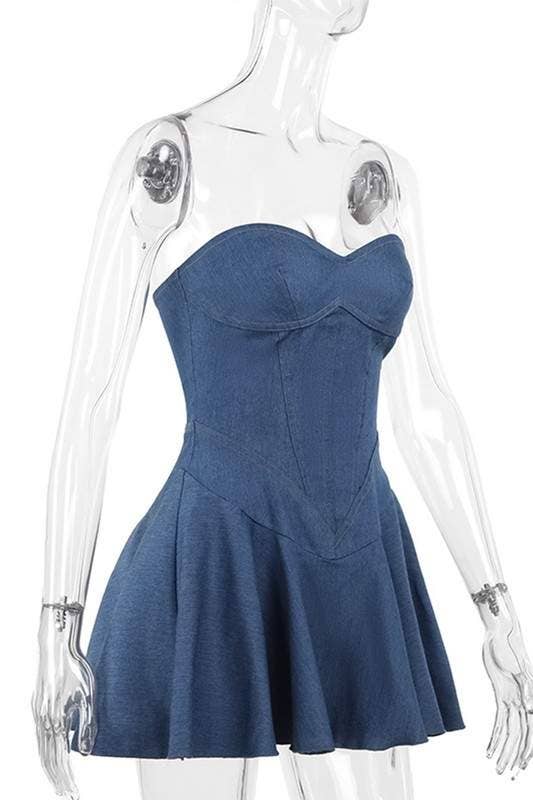 Strapless Denim Dress