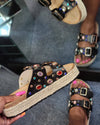 Jeweled Platform Sandal